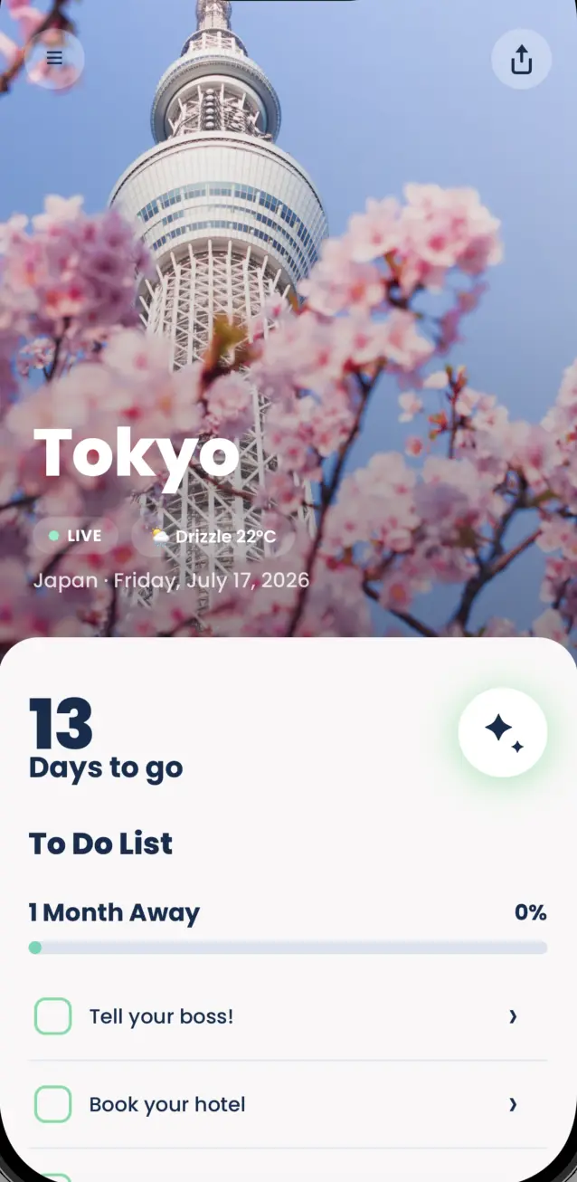 Soon app countdown to Tokyo